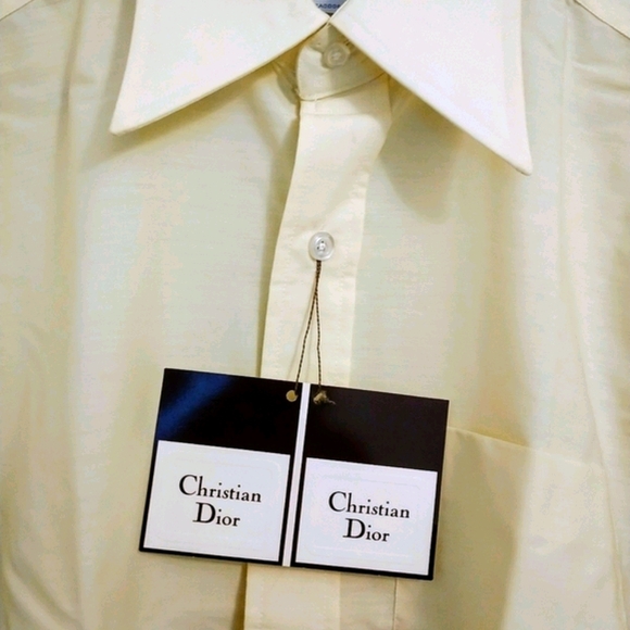 ⭐Vintage Dior Luxury Cream Chemise Sz 15.5 - Picture 2 of 9